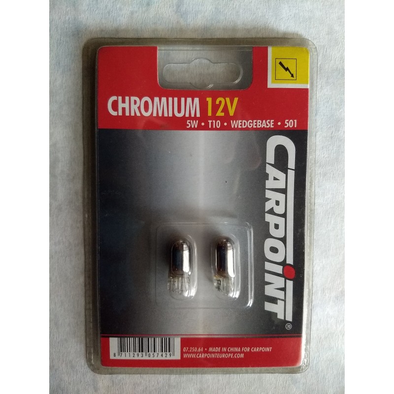 Lamp W5W Chroom 2 stuks